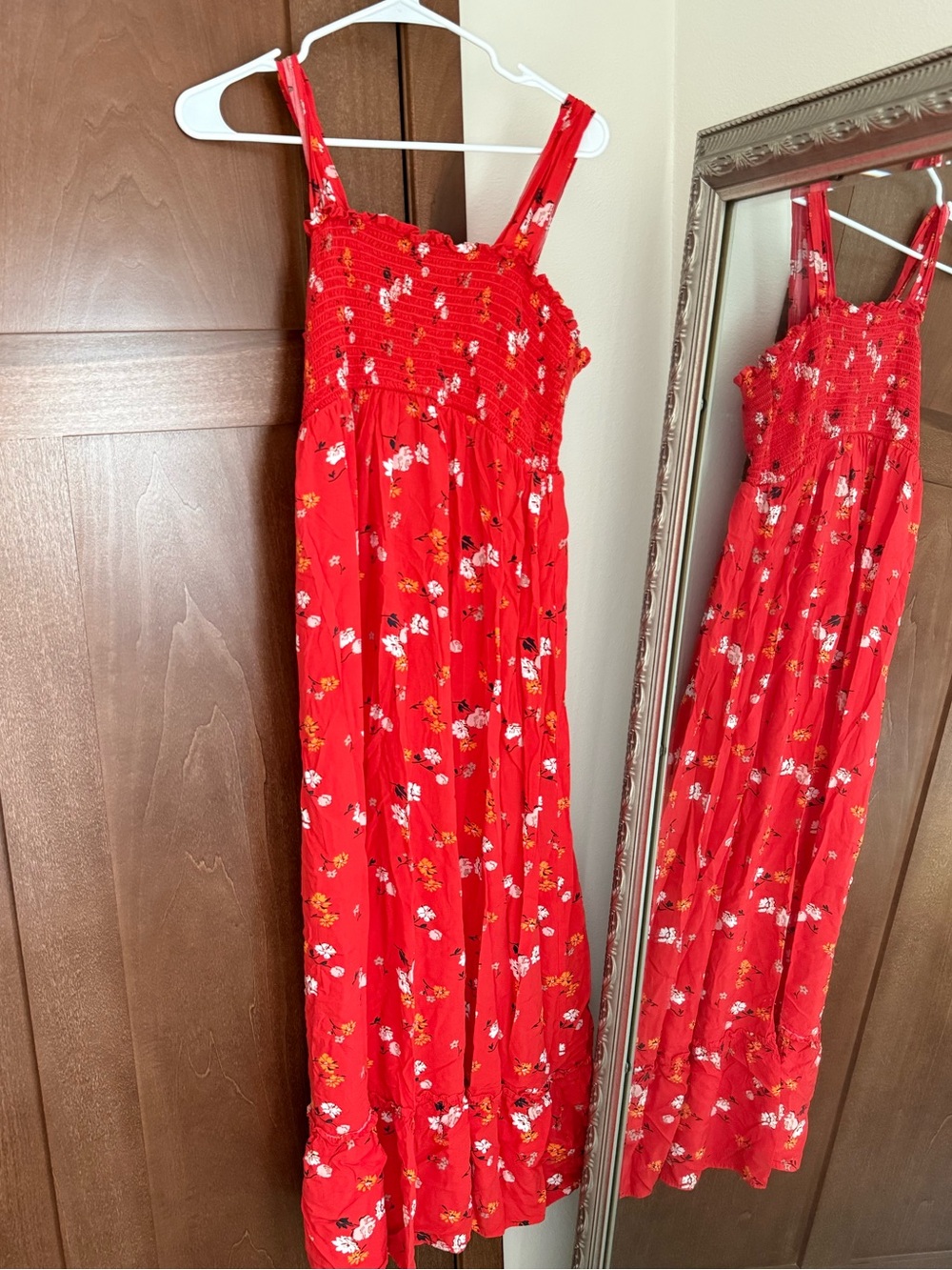 Maternity Smocked Maxi Dress